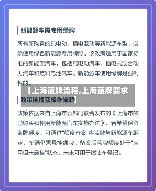 【上海蓝牌流程,上海蓝牌要求】