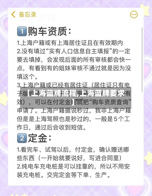【上海蓝牌流程,上海蓝牌要求】-第2张图片