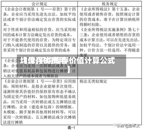 【库存的费用
均价,平均库存价值计算公式】-第2张图片