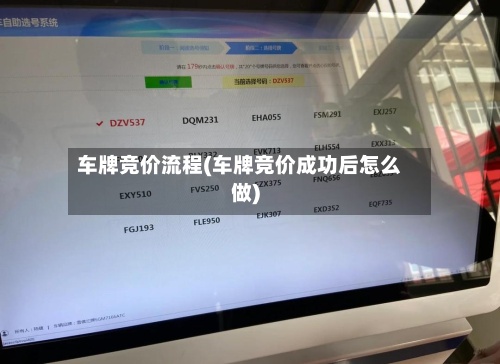 车牌竞价流程(车牌竞价成功后怎么做)