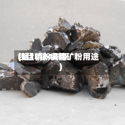 铁锰精粉费用(锰10铁48精矿粉用途)