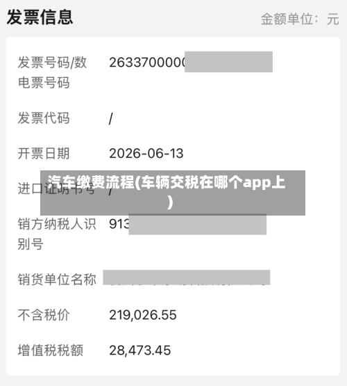 汽车缴费流程(车辆交税在哪个app上)