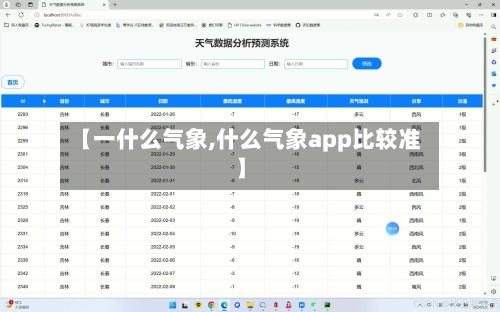 【一什么气象,什么气象app比较准】