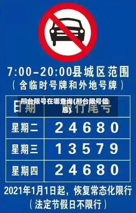 邢台限号在哪查询(邢台限号信息)-第3张图片