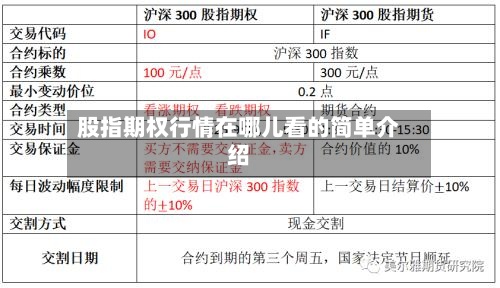 股指期权行情在哪儿看的简单介绍-第3张图片