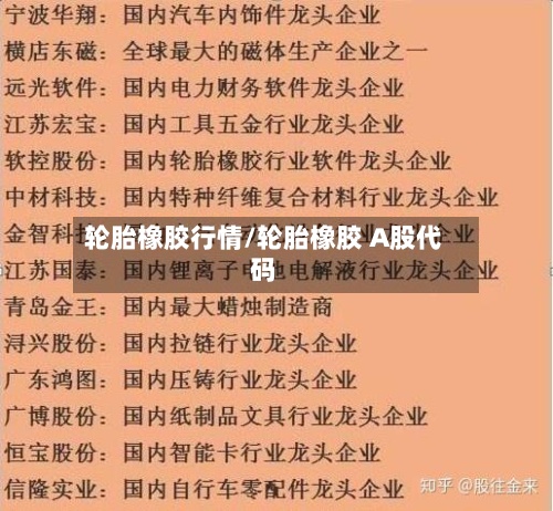 轮胎橡胶行情/轮胎橡胶 A股代码-第2张图片