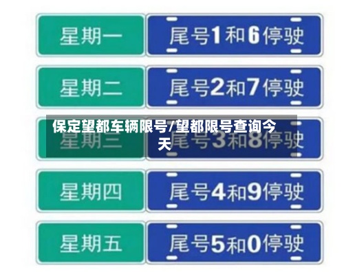 保定望都车辆限号/望都限号查询今天-第3张图片