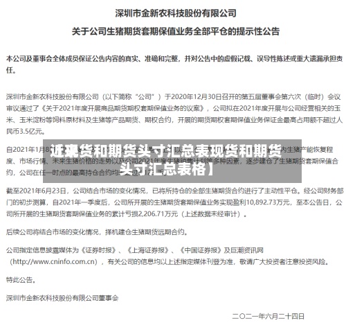 近来
【现货和期货头寸汇总表现货和期货头寸汇总表格】-第2张图片
