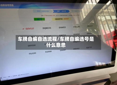车牌自编自选流程/车牌自编选号是什么意思-第2张图片