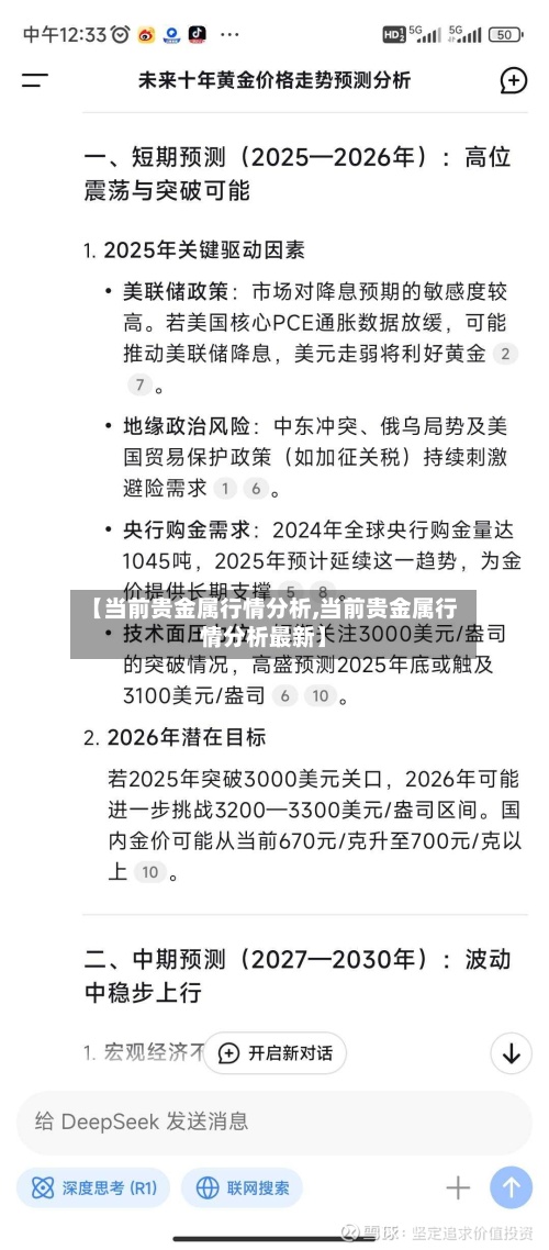 【当前贵金属行情分析,当前贵金属行情分析最新】