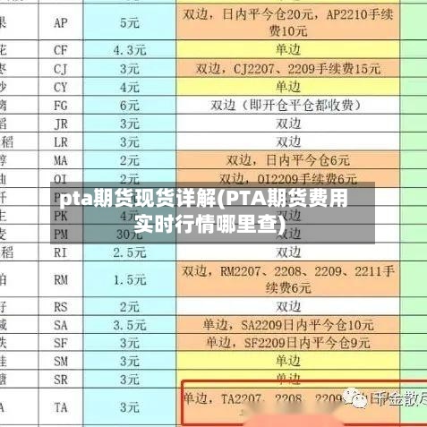 pta期货现货详解(PTA期货费用实时行情哪里查)