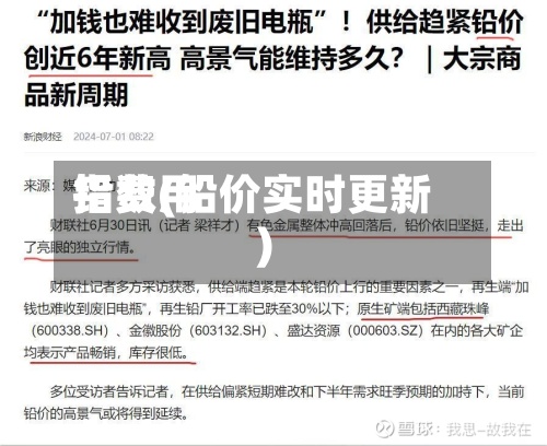 铅费用
指数(铅价实时更新)-第3张图片