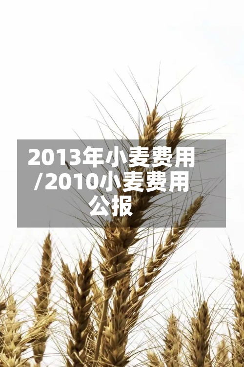 2013年小麦费用
/2010小麦费用
公报-第2张图片
