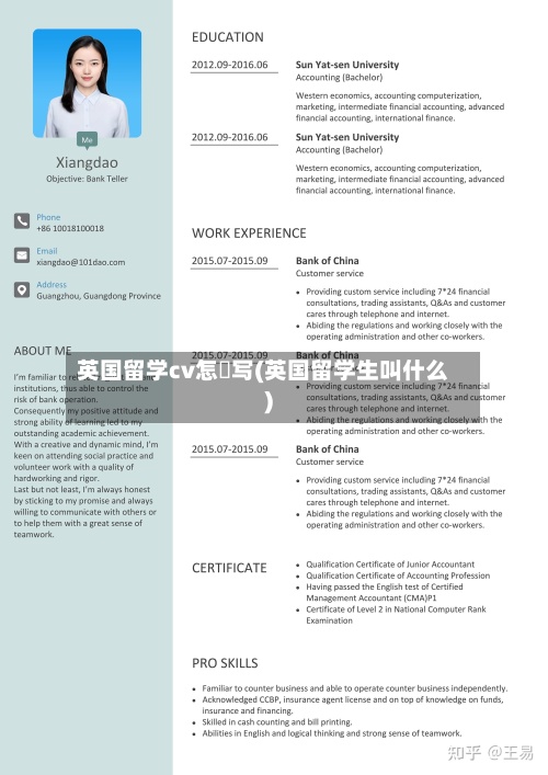 英国留学cv怎麼写(英国留学生叫什么)