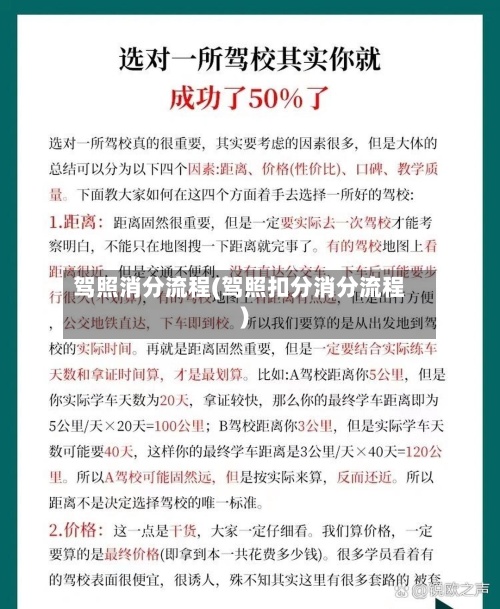 驾照消分流程(驾照扣分消分流程)-第3张图片