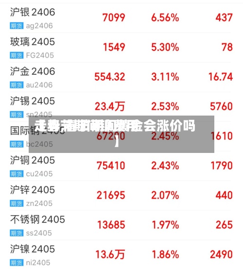 【春节期间镍费用走势,春节期间黄金会涨价吗】