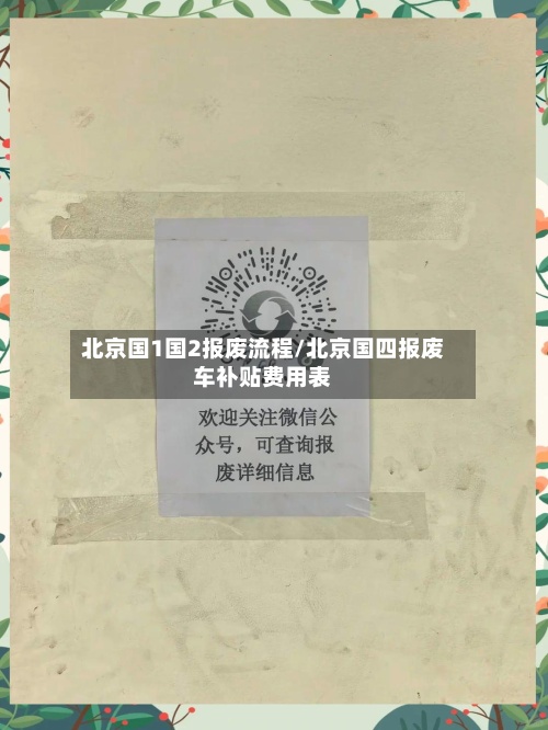 北京国1国2报废流程/北京国四报废车补贴费用表-第2张图片