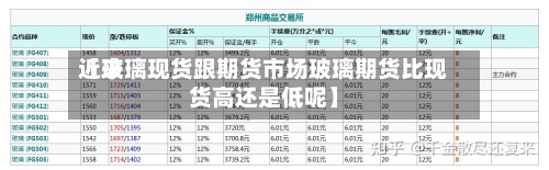近来
【玻璃现货跟期货市场玻璃期货比现货高还是低呢】-第2张图片