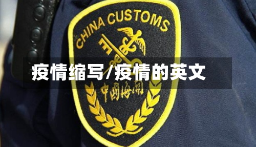 疫情缩写/疫情的英文
