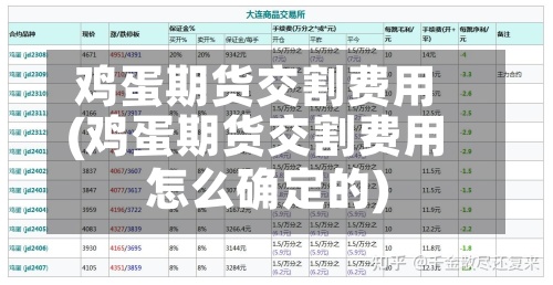 鸡蛋期货交割费用
(鸡蛋期货交割费用
怎么确定的)-第2张图片