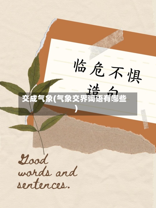 交成气象(气象交界词语有哪些)