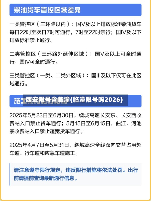 西安限号含临潼(临潼限号吗2026)-第3张图片