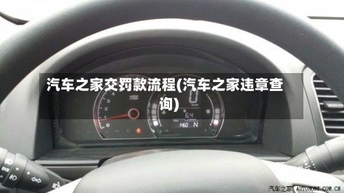 汽车之家交罚款流程(汽车之家违章查询)-第2张图片