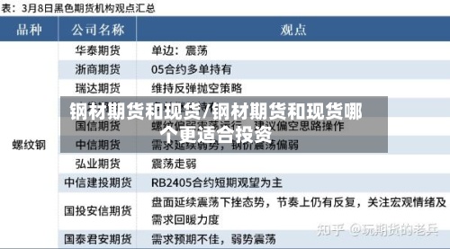 钢材期货和现货/钢材期货和现货哪个更适合投资