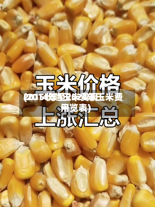 2015收购玉米费用
(2014年至2024年玉米费用
一览表)-第3张图片