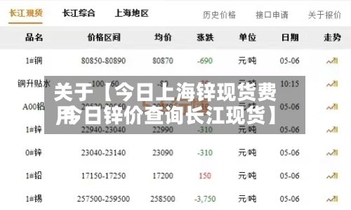 关于【今日上海锌现货费用,今日锌价查询长江现货】