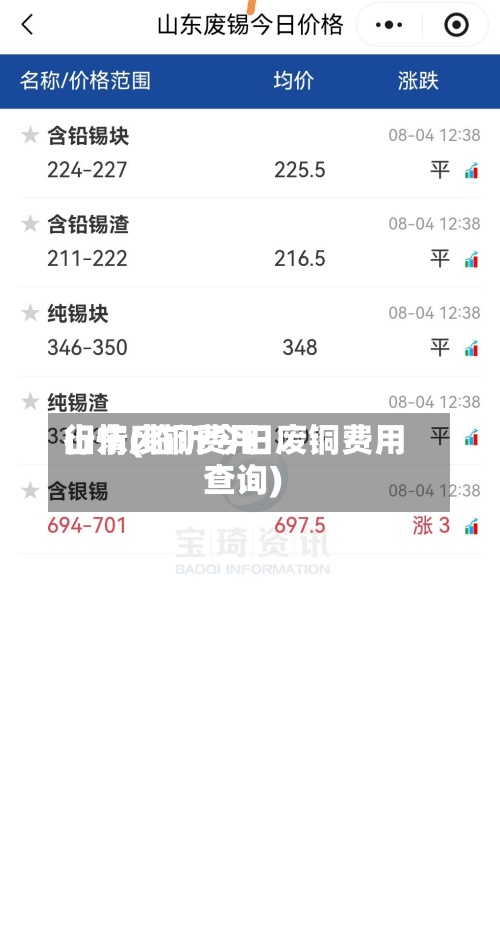 山东废铜费用
行情(临沂今日废铜费用
查询)-第2张图片