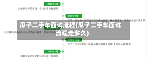 瓜子二手车面试流程(瓜子二手车面试流程走多久)