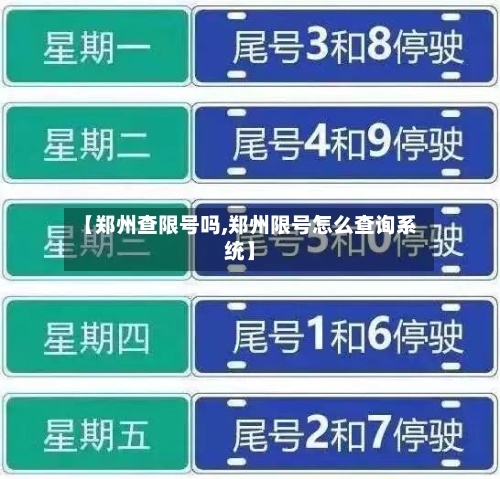 【郑州查限号吗,郑州限号怎么查询系统】-第2张图片