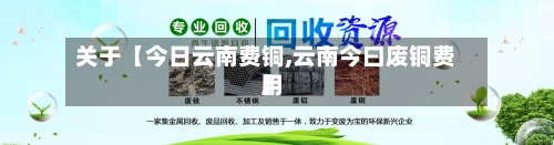 关于【今日云南费铜,云南今曰废铜费用
】-第2张图片