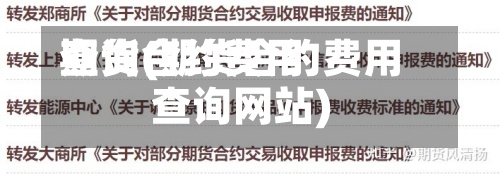 期货合约费用查询(期货合约费用查询网站)