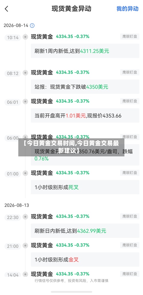 【今日黄金交易时间,今日黄金交易最新建议】-第2张图片