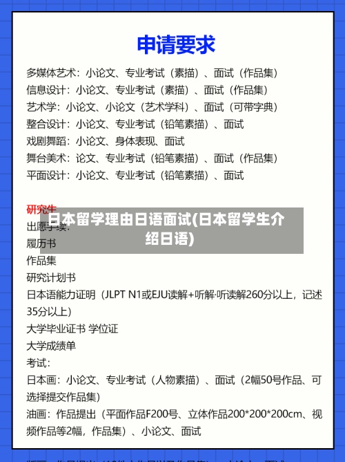 日本留学理由日语面试(日本留学生介绍日语)