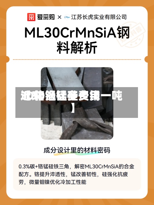 近来【30洛锰硅费用30铬锰硅多少钱一吨】