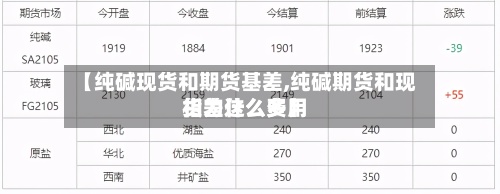 【纯碱现货和期货基差,纯碱期货和现货为什么费用相差这么多】
