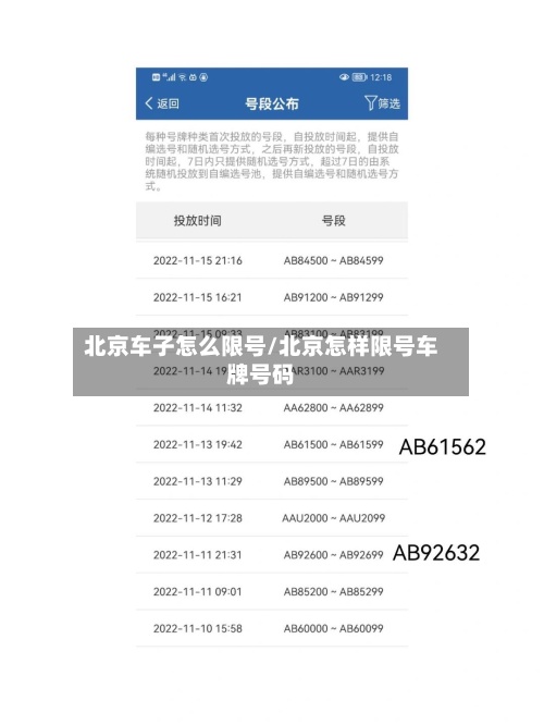 北京车子怎么限号/北京怎样限号车牌号码-第2张图片