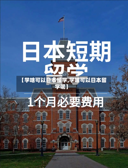 【学啥可以日本留学,学啥可以日本留学呢】-第3张图片