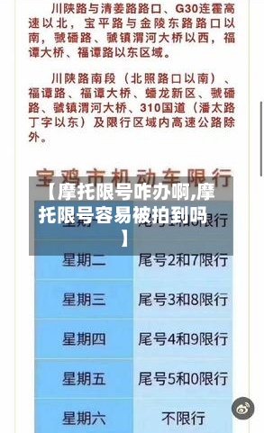 【摩托限号咋办啊,摩托限号容易被拍到吗】