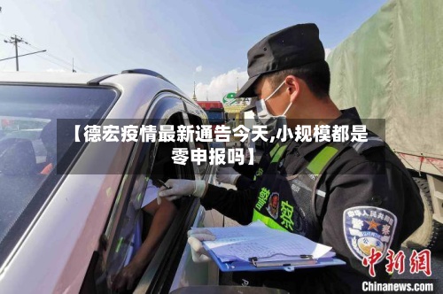 【德宏疫情最新通告今天,小规模都是零申报吗】